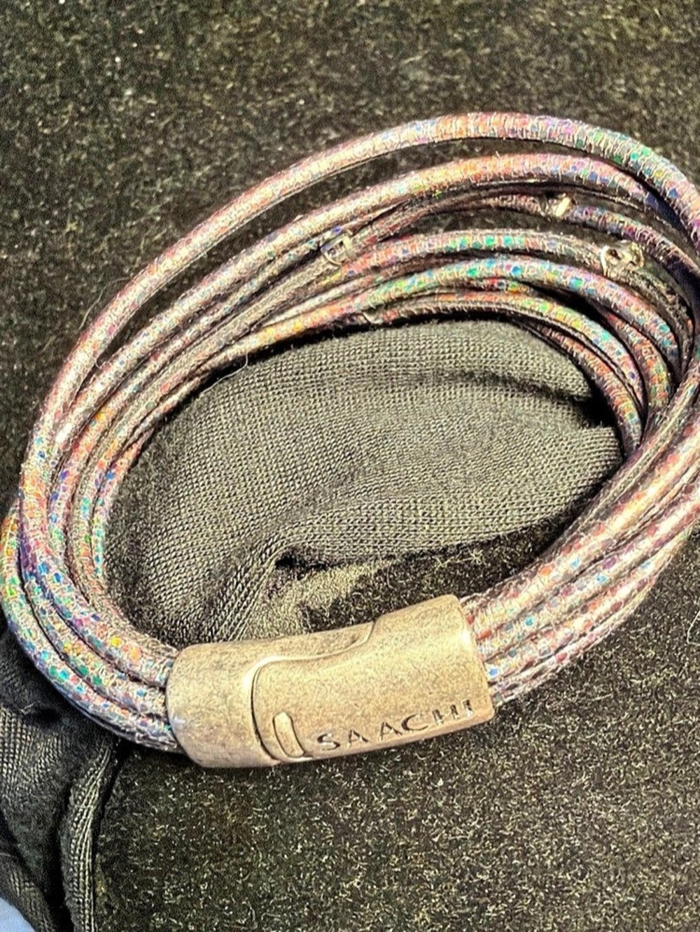 Saachi Multicolor & Black Wrap Bracelet